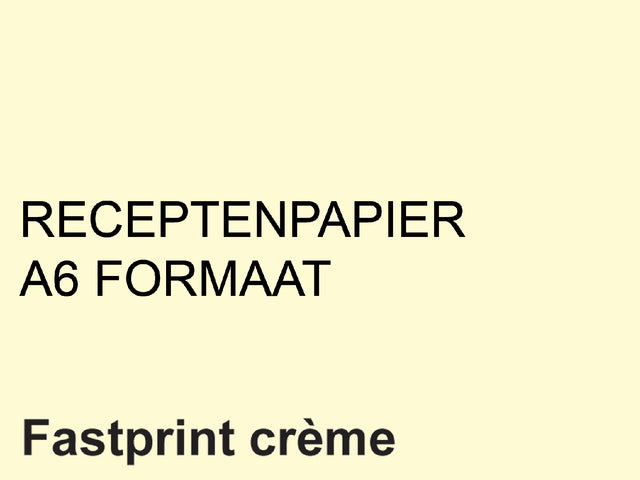 Fastprint - Receptpapier fastprint a6 80gr creme