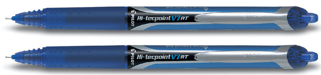 Pilot - Roller Hi -tecpoint V7 RT rétractable, largeur d'écriture 0,35 mm, bleu