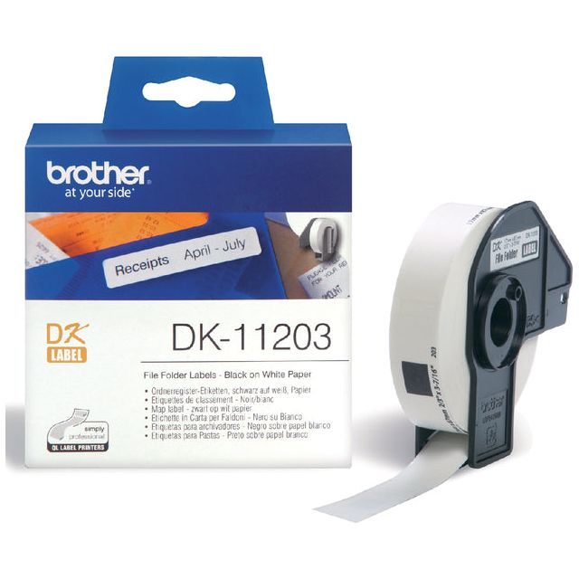 Brother - Etiket  dk11203 naamkaart ordner 17x87mm