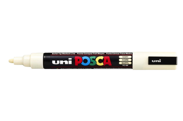 POSCA -Lackmarker auf Wasser -Basis -PC -5m -Elfenbein