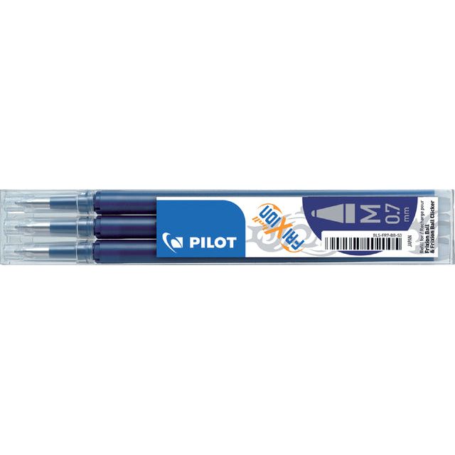 Pilot - vulling voor Frixion Ball en Frixion Ball Clicker zwart-blauw, doosje met 3 stuks