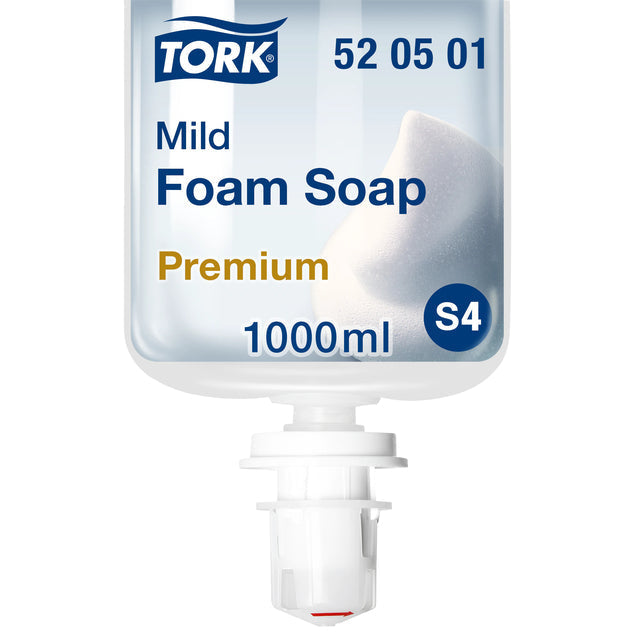 Tork - Savon en mousse, doux, système S4, flacon 1 litre