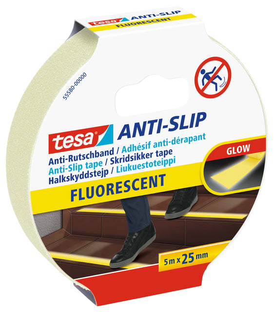 TESA - Anti -slip 55580 25 mmx5m fluorescent | 6 pièces