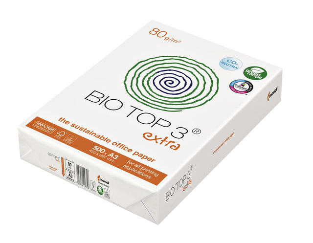 Biotop - Copier Paper Biotop 3 A3 80gr Naturel 500VEL | 5 pièces