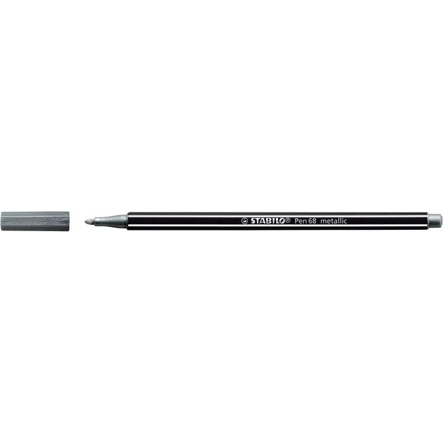 Stabilo - Felt -tip Pen 68/805 Metallic Silver