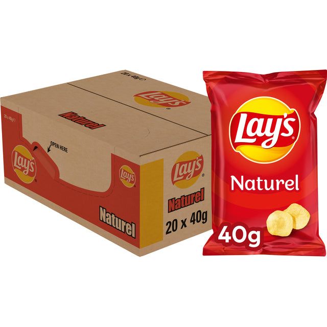 Lay's - chips naturel zakje 40gr | 20 stuks