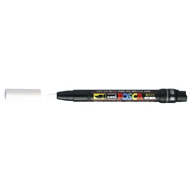 Posca - Brushverfstift  pcf350 1-10mm wit | 5 stuks