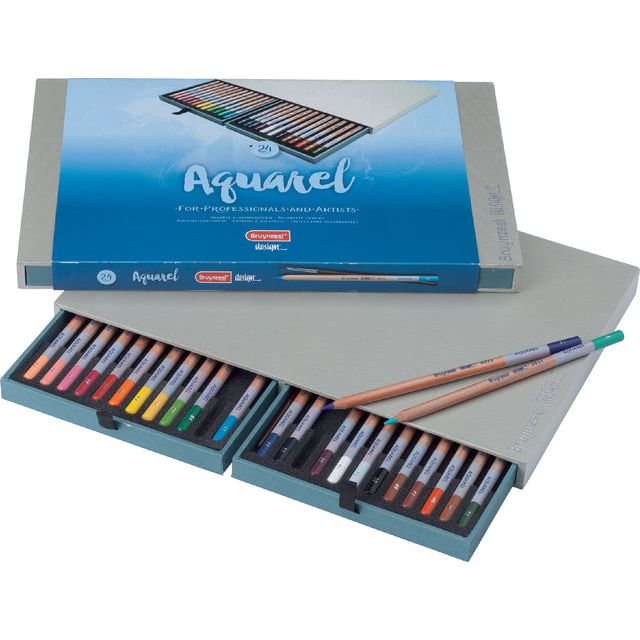 Bruynzeel - Crayons de couleur 8835 Design Aquarel 24 pièces Assorti | 4 pièces