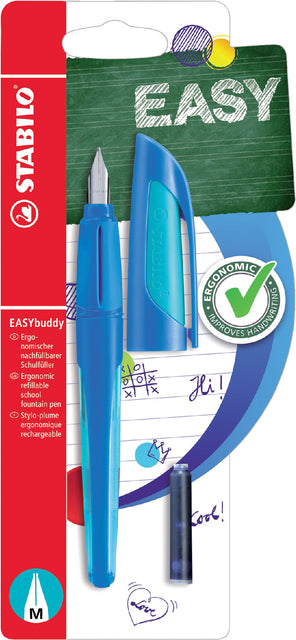 Stabilo - Fountain Pen Easybuddy droite - Boulis bleu foncé / bleu clair