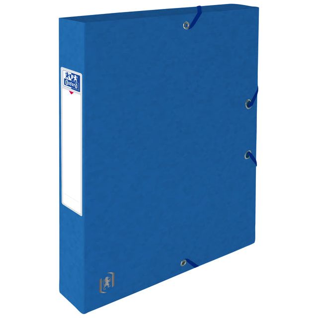 Oxford - Elastobox Top Fichier + dos de 4 cm, bleu