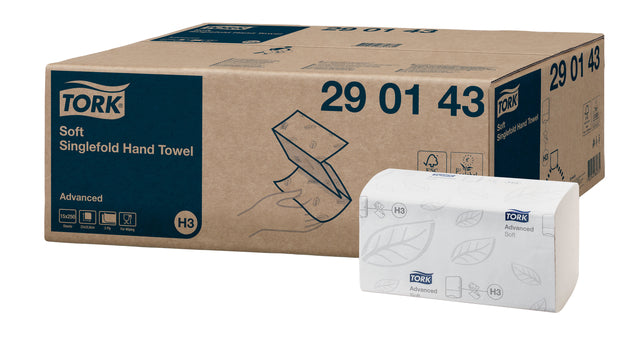 Tork - Handdoek h3 advanced 2laags 226x230mm wit