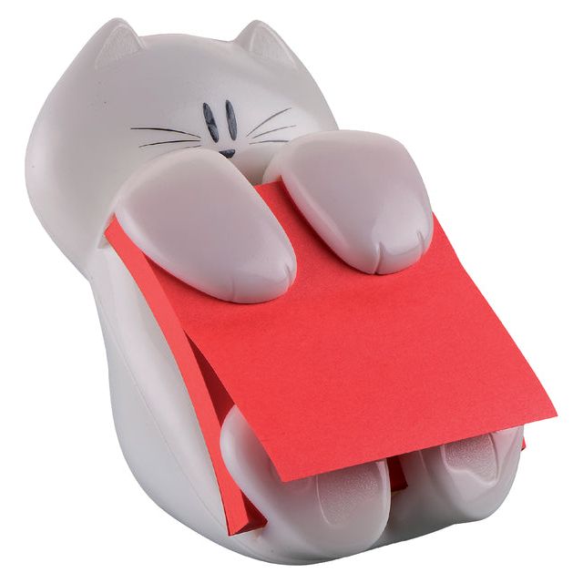 Dispensateur Z-Notes Sticky Z-Notes, Kat, pour FT 76 x 76, avec 1 bloc de 90 feuilles rouges