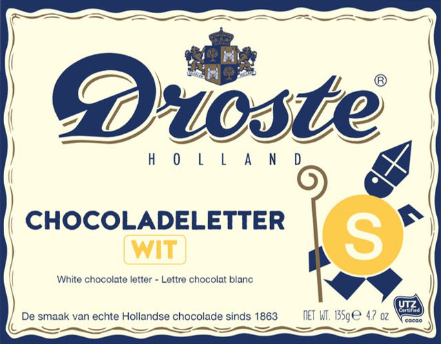 Droste - Chocoladeletter  wit s | 12 stuks