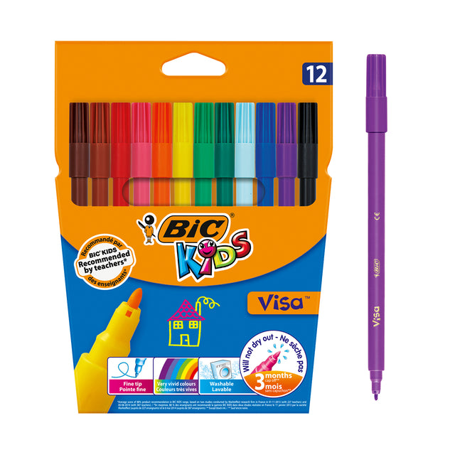 BIC Kids - Kids viltstift Visa 12 stiften