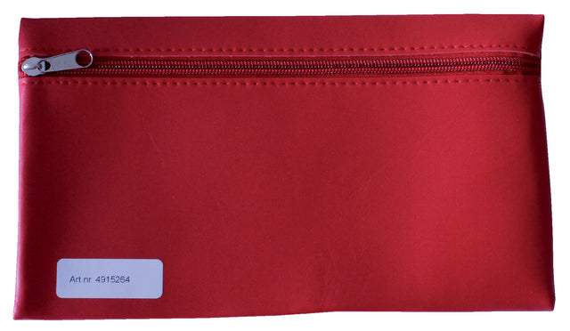 Office - Schooletui 15x26cm met rits skai helder rood