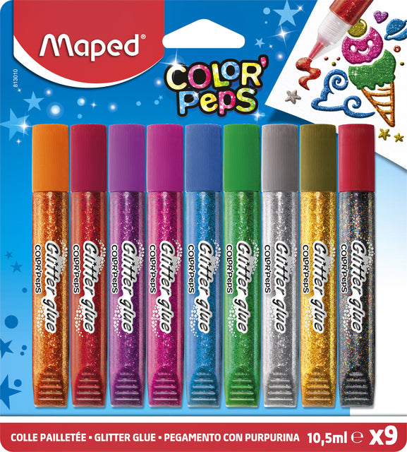 Mapted - Glut Glue 10,5 ml Blister à 9 couleurs