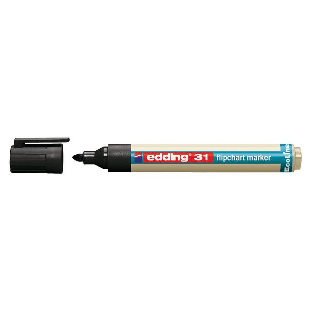 Edding - Felt -Tip Edding 31 Eco pour un rossier autour de 1,5 à 3 mm noir | 10 pièces