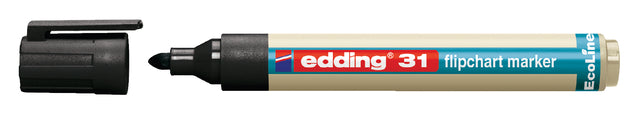 Edding - Felt -Tip Edding 31 Eco pour un rossier autour de 1,5 à 3 mm noir | 10 pièces