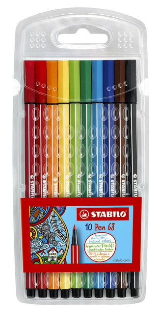 Stabilo - Felt -Tip Pen 68 Penny à 10 couleurs