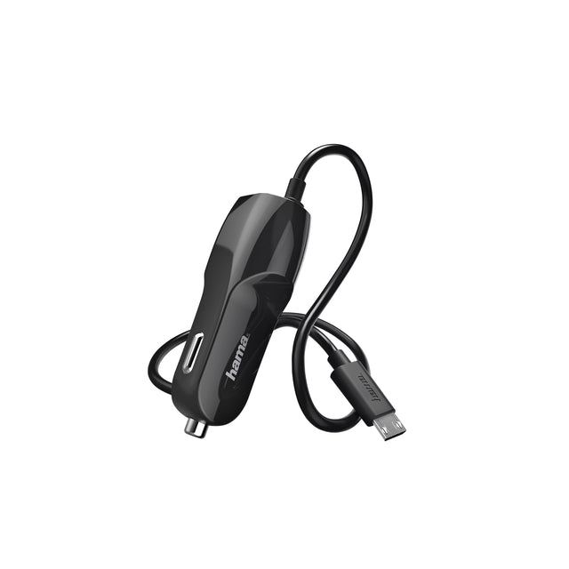 Charger de voiture Hama USB-micro 1a 1 mètre noir