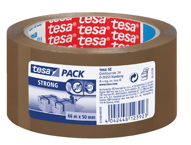 Tesa - verpakkingsplakband Strong, ft 50 mm x 66 m, uit PP, bruin