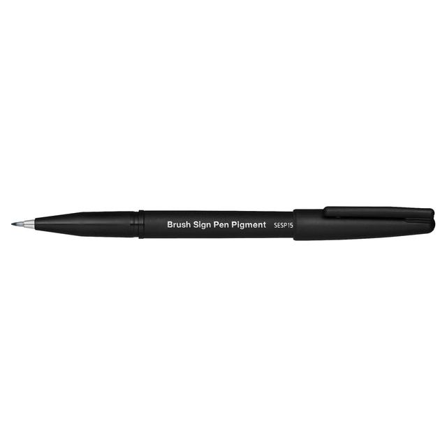 Pentel - Pinselpentel -Schilder Stiftpigment SESP15 - AX Schwarz | 1 Stück | 12 Stücke