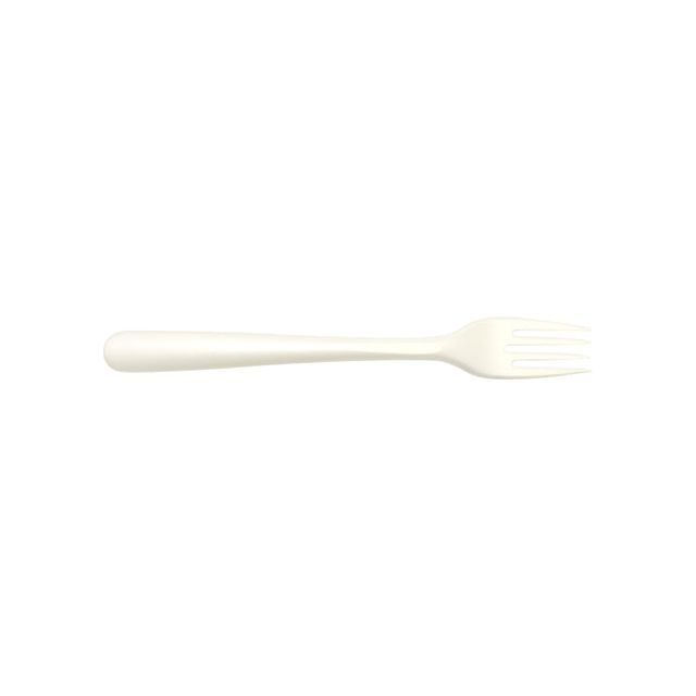 Quantore - fourche de CPLA, 19 cm, blanc, paquet de 50 pièces