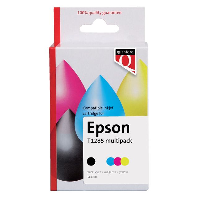 Cartouche d'encre Alternative quantore pour Epson T128540 noir + 3 couleurs