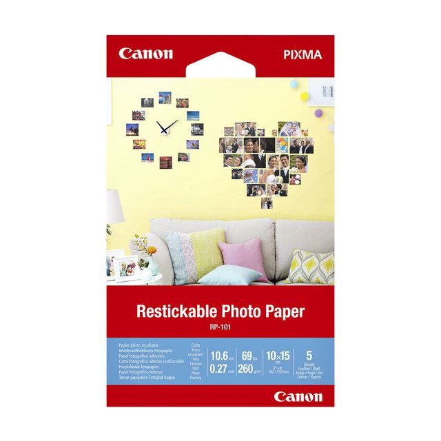 Papier photo Canon RP-101 Autocollants photo amovibles 10x15cm 5vel