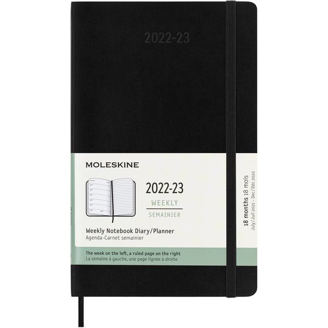 Moleskine - Agenda Notebook 2022-2023 MSK Large SC Black | 1 Stück