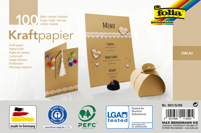 Folia Paper - Kraftpapier folia a5 120gr 100 vel