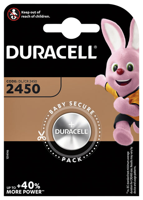 DURACELL - BATTERIE BOUTON CELLE 1XCR2450 Lithium Ø24mm 3V -540mAH | 10 pièces