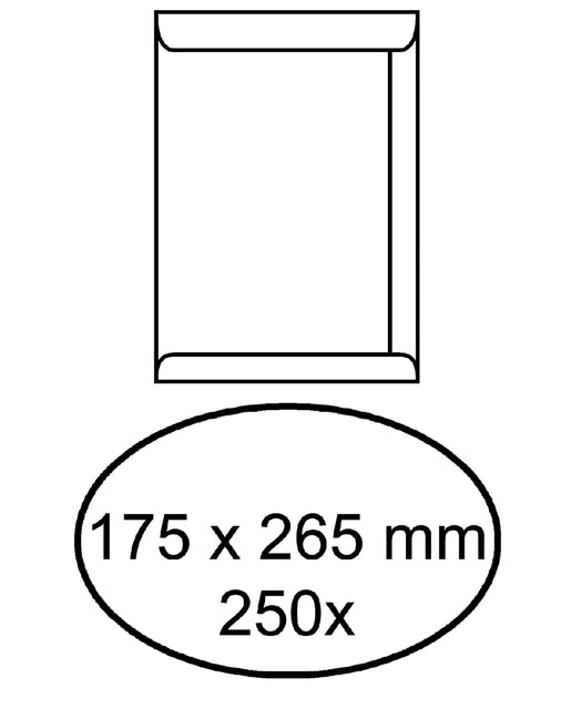 IEZZY - Envelop akte iezzy 175x265mm zelfklevend 100gr wit