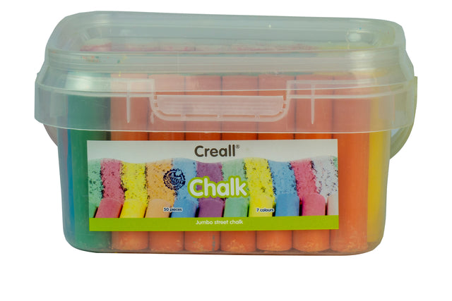 Creall - Chalk Emmer de la trottoir à 50 pièces Assorti | 12 pièces