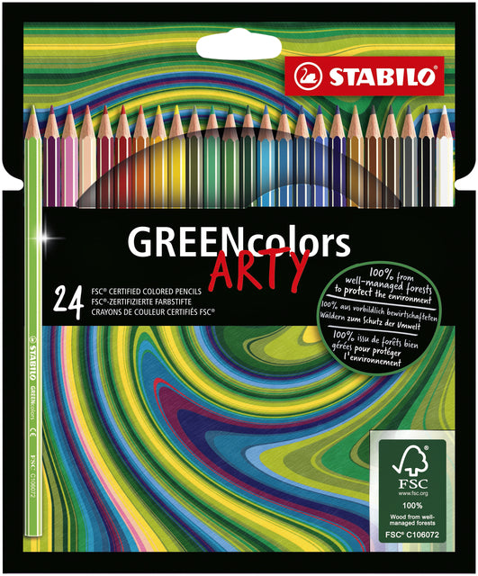 Stabilo-gefärbte Stifte Greencolors 6019/24-1-20 Penny bei 24 Teilen