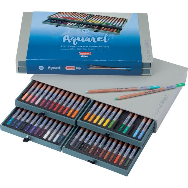 Bruynzeel - Crayons de couleur 8835 Design Aquarel 48 Pieces Assorti