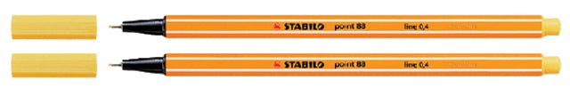 Stabilo - Fineliner point 88/44 f geel | 10 stuks