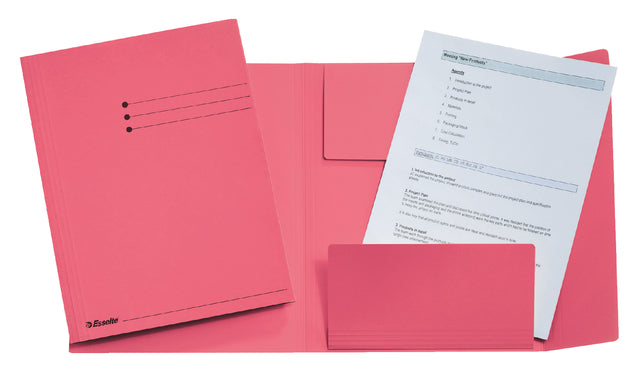 Esselte - dossier de dossier rose, ft folio