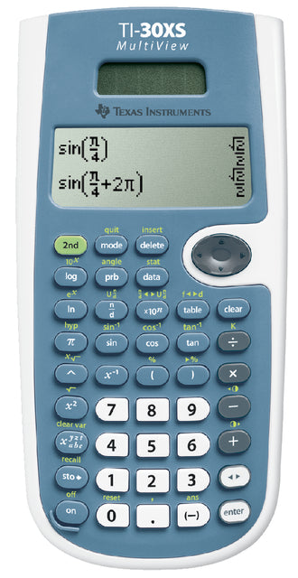 Texas Instruments - Texas Scientific Calculator Ti -30XS Multiview, travaille sur les cellules solaires et les batteries