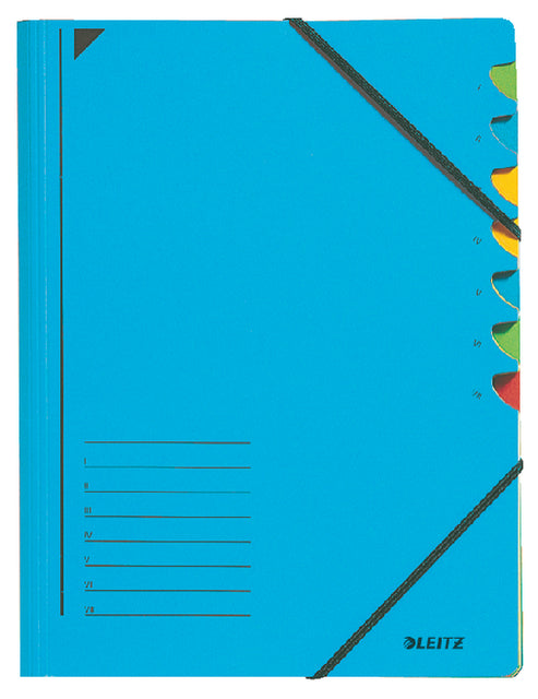 Leitz - Tri Folder 7 Tabs Cardboard bleu