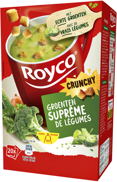 ROYCO - Minute Soup Légumes supréme avec croûtons, paquet de 20 sacs