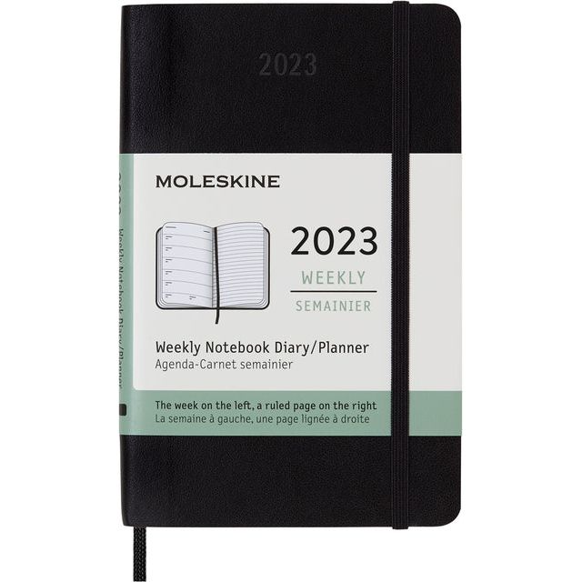 Moleskine - Agenda notitieboek 2023 msk 12mnd pocket sc zwart