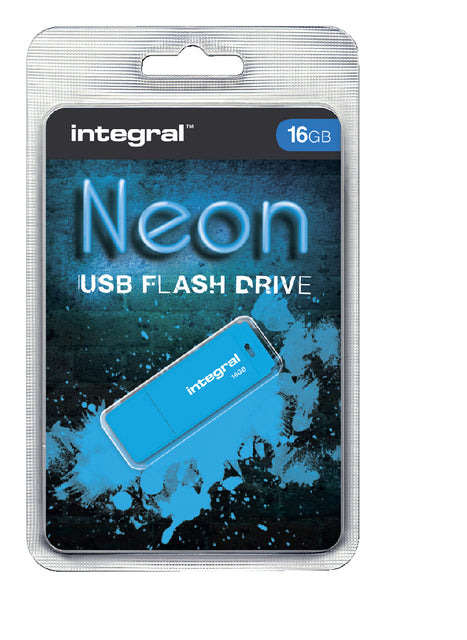 Integral - Neon USB 2.0 Stick, 16 GB, Blau