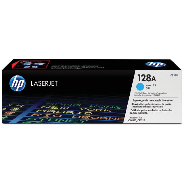 HP - toner 128A, 1 300 pagina's, OEM CE321A, cyaan