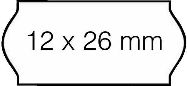 Open-Data - Prijsetiket 12x26mm open-data c6 permanent wit | 36 stuks