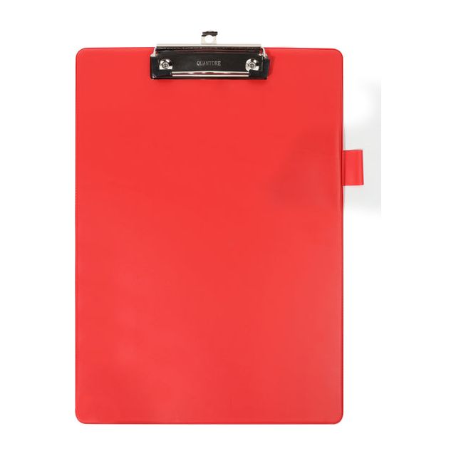 Quantore - Clipboard A4 rot mit 100 -mm -Klemme + Penlus