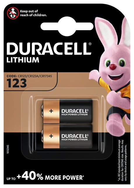 Duracell - Ultra lithium 123, cloque de 2 pièces