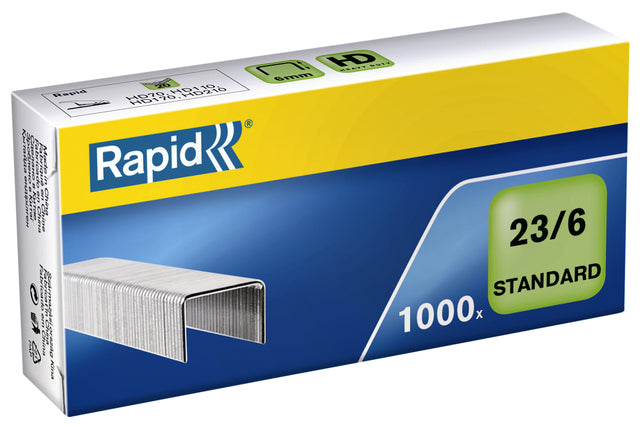 Rapid - Staples 23/6 Galvanisé Standard 1000 pièces