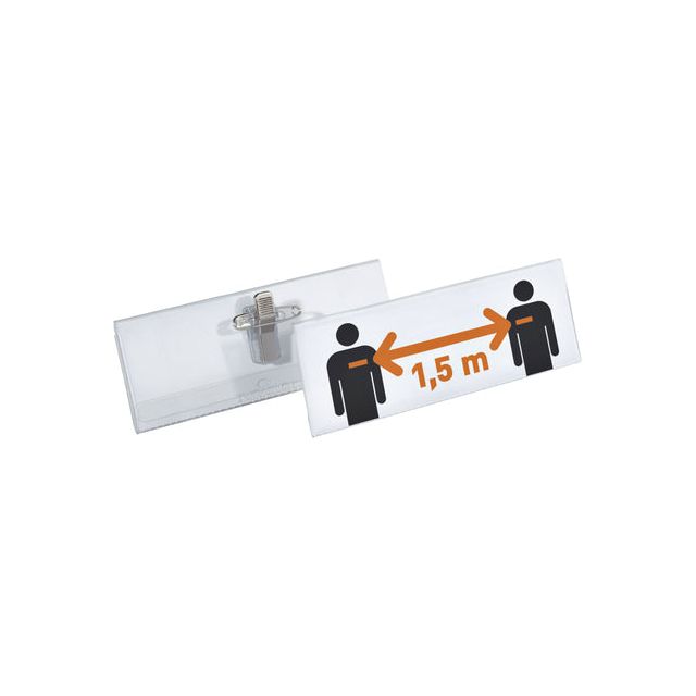 Durable - Badge durable met combiklem 40x105mm