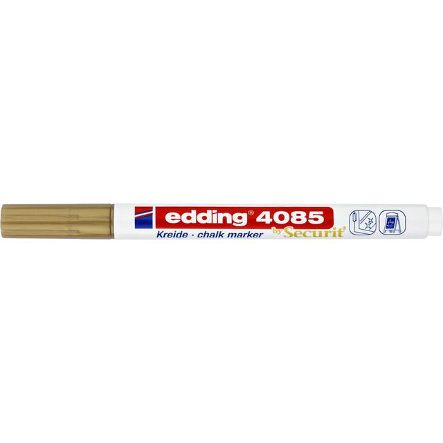 Edding - Kreidemarker e -4085, Rundpunkt von 1 - 2 mm, Gold